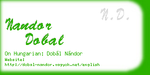 nandor dobal business card